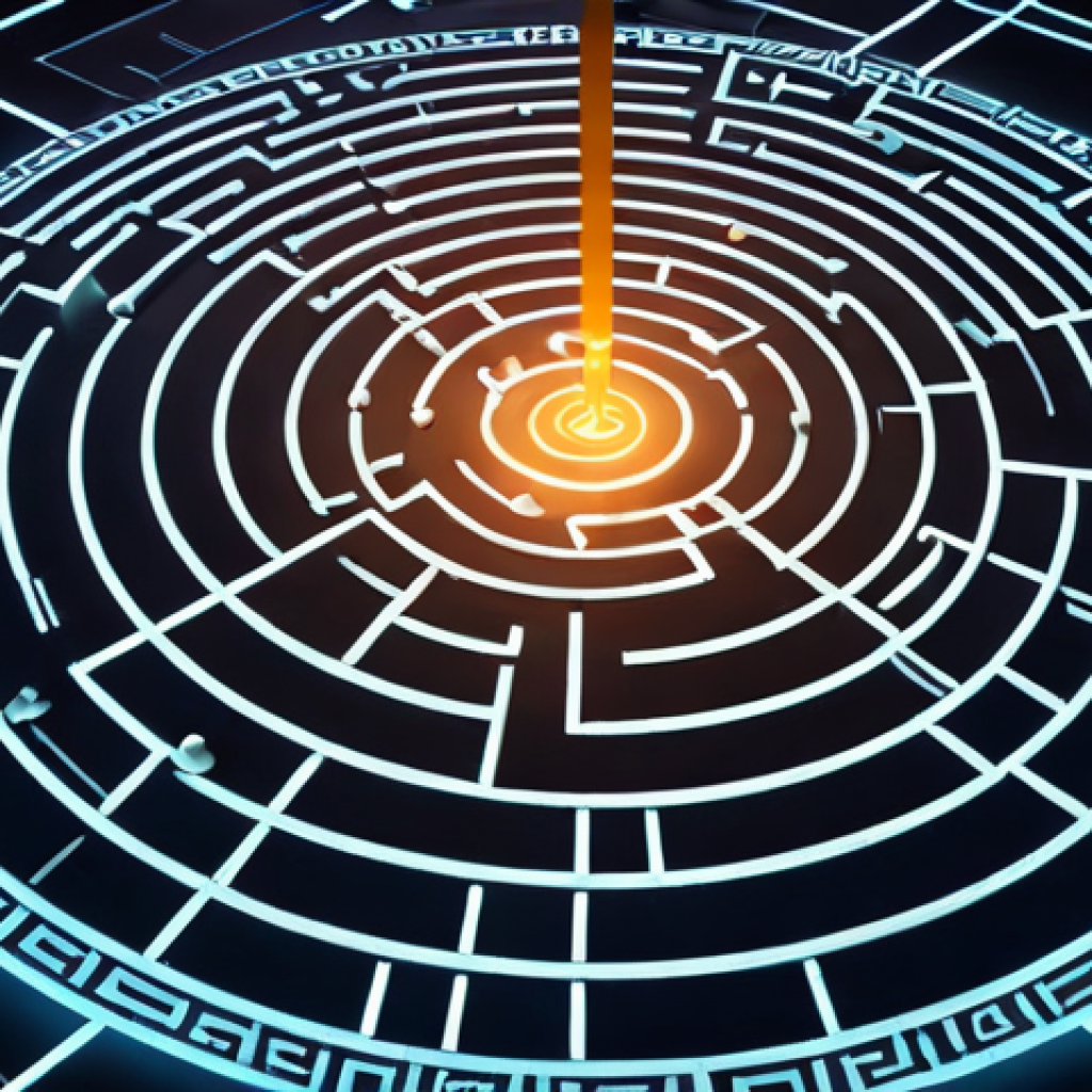 **

A digital labyrinth representing the internet, with glowing lines connecting data points. In the center, a stylized scale symbolizing the balance between data privacy and corporate interests. Legal documents (LOPDGDD, RGPD) float in the background. The overall feel should be modern and slightly ominous.

**