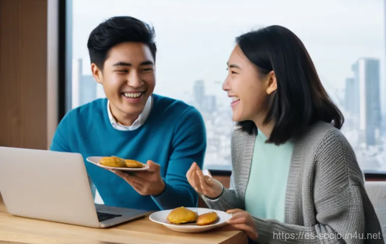 사회적 관계와 온라인 커뮤니티 - **Prompt 1: Global Digital Friendship Sharing Passions**
"A vibrant, high-definition image of tw...