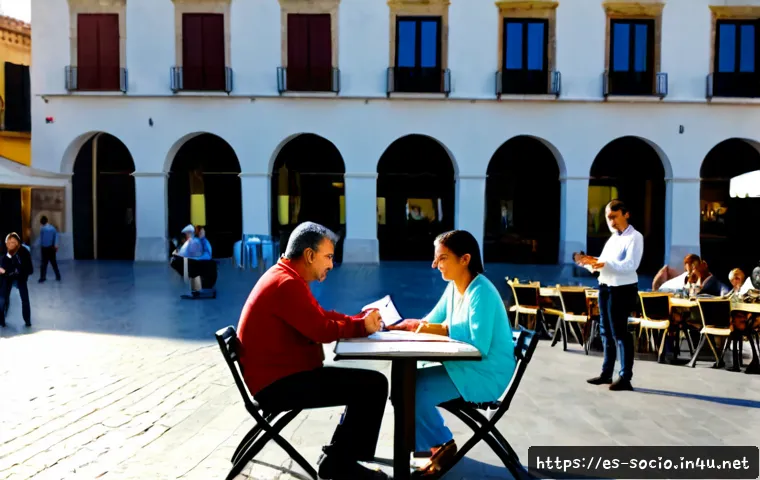 사회적 실험과 정책 연구 - Photorealistic social policy field study in a sunny Spanish city plaza, diverse adult residents inte...